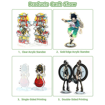 Personalized Anime Character Cartoon Acrylic Stand Custom Transparent Printing Souvenir Birthday Gift Pet Cat Dog Keychain - ZOOMNSTORE
