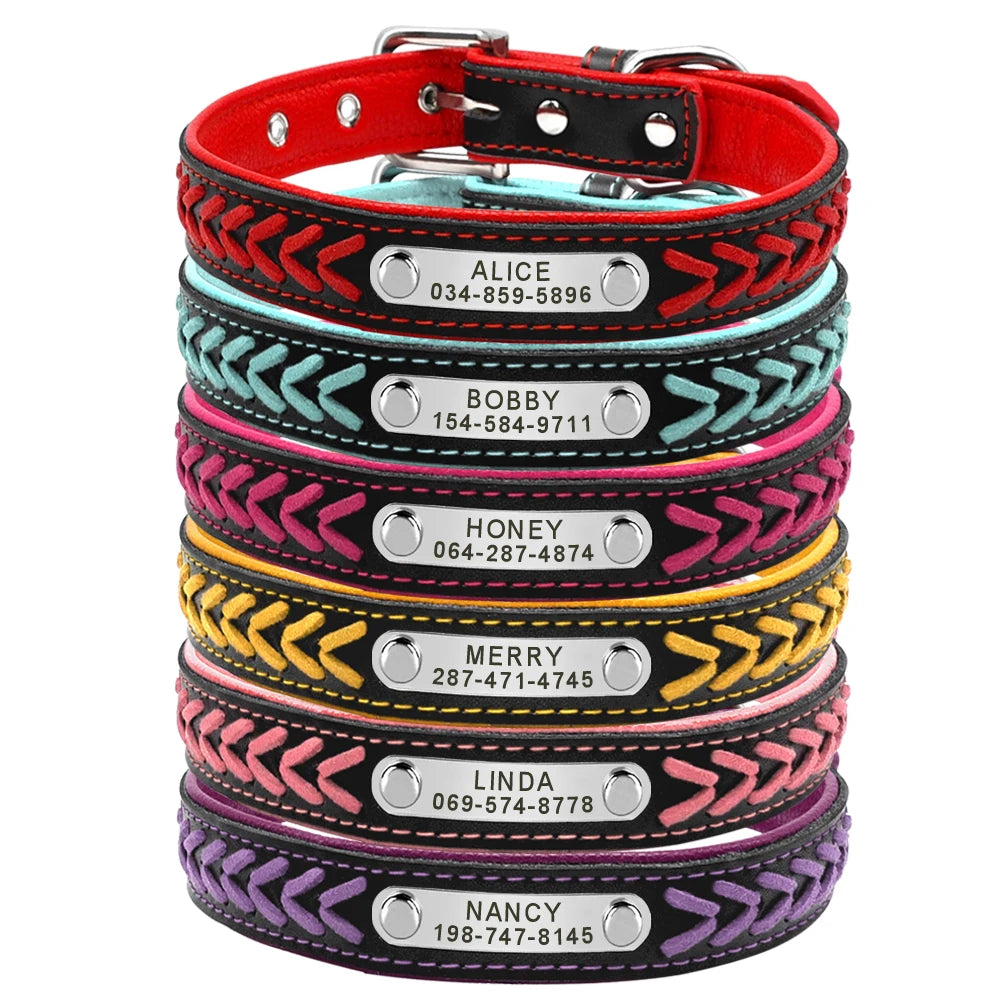 Personalized Dog Collar with Engraved Tag - Adjustable for Small to Large Dogs - ZOOMNSTORE