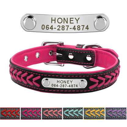 Personalized Dog Collar with Engraved Tag - Adjustable for Small to Large Dogs - ZOOMNSTORE