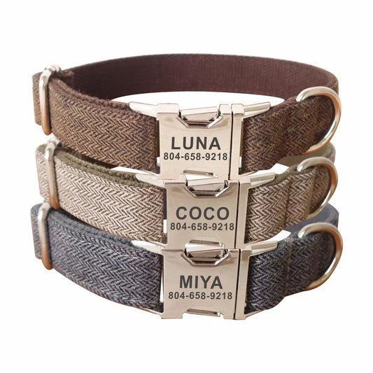 Personalized Dog Collar with Free Engraving - Custom Pet ID Tag Accessory - ZOOMNSTORE
