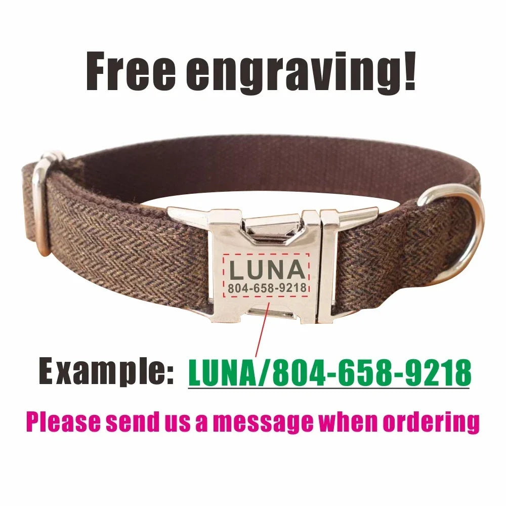 Personalized Dog Collar with Free Engraving - Custom Pet ID Tag Accessory - ZOOMNSTORE