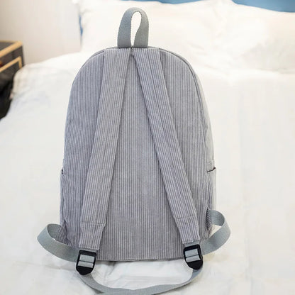 Personalized Embroidered Corduroy Kids Backpack - Back to School Name Bag - ZOOMNSTORE