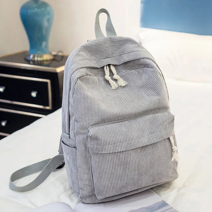 Personalized Embroidered Corduroy Kids Backpack - Back to School Name Bag - ZOOMNSTORE