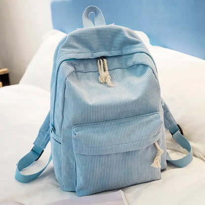 Personalized Embroidered Corduroy Kids Backpack - Back to School Name Bag - ZOOMNSTORE