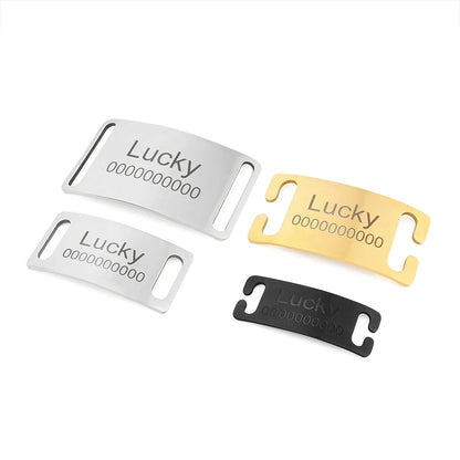 Personalized Pet Collar with Engraved ID Tag - Custom Cat Dog Accessory in Black Silver Gold - ZOOMNSTORE