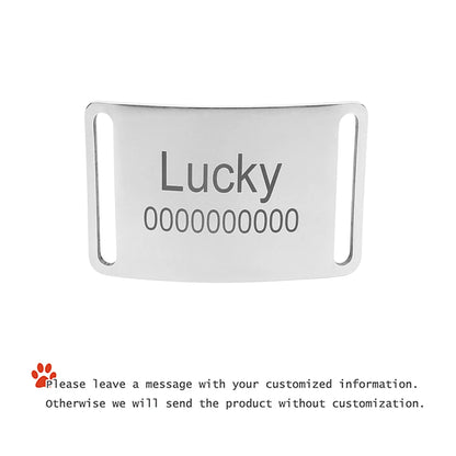 Personalized Pet Collar with Engraved ID Tag - Custom Cat Dog Accessory in Black Silver Gold - ZOOMNSTORE