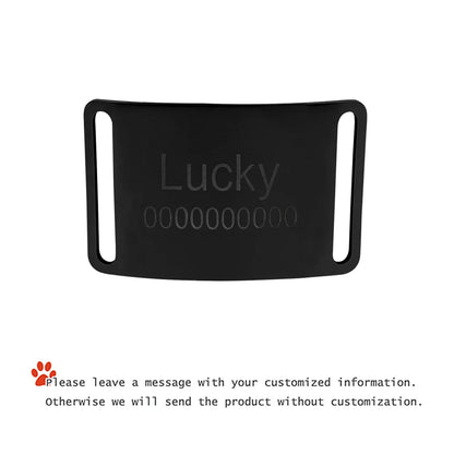 Personalized Pet Collar with Engraved ID Tag - Custom Cat Dog Accessory in Black Silver Gold - ZOOMNSTORE