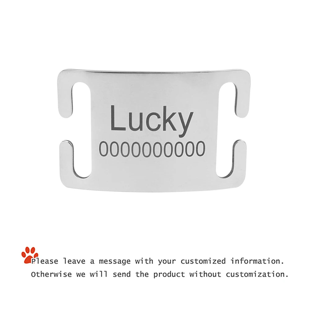Personalized Pet Collar with Engraved ID Tag - Custom Cat Dog Accessory in Black Silver Gold - ZOOMNSTORE