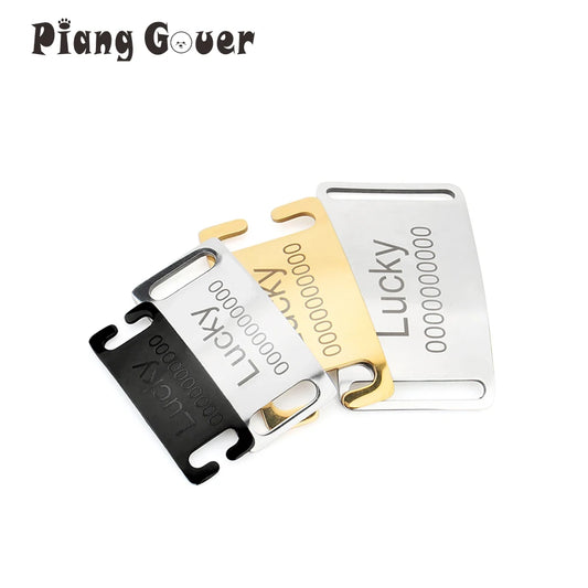Personalized Pet Collar with Engraved ID Tag - Custom Cat Dog Accessory in Black Silver Gold - ZOOMNSTORE