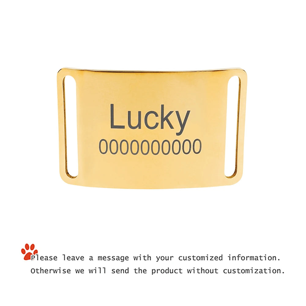 Personalized Pet Collar with Engraved ID Tag - Custom Cat Dog Accessory in Black Silver Gold - ZOOMNSTORE