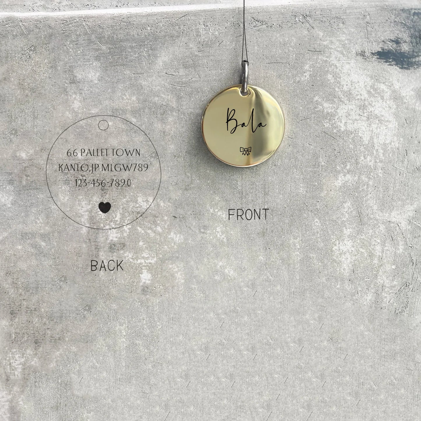 Personalized Pet ID Tag - Custom Engraved Metal Charm with Cute Symbols - ZOOMNSTORE