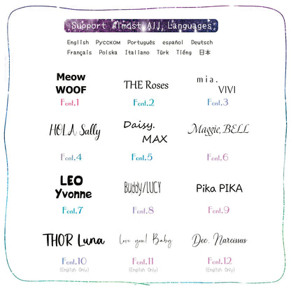 Personalized Pet ID Tag - Custom Engraved Metal Charm with Cute Symbols - ZOOMNSTORE