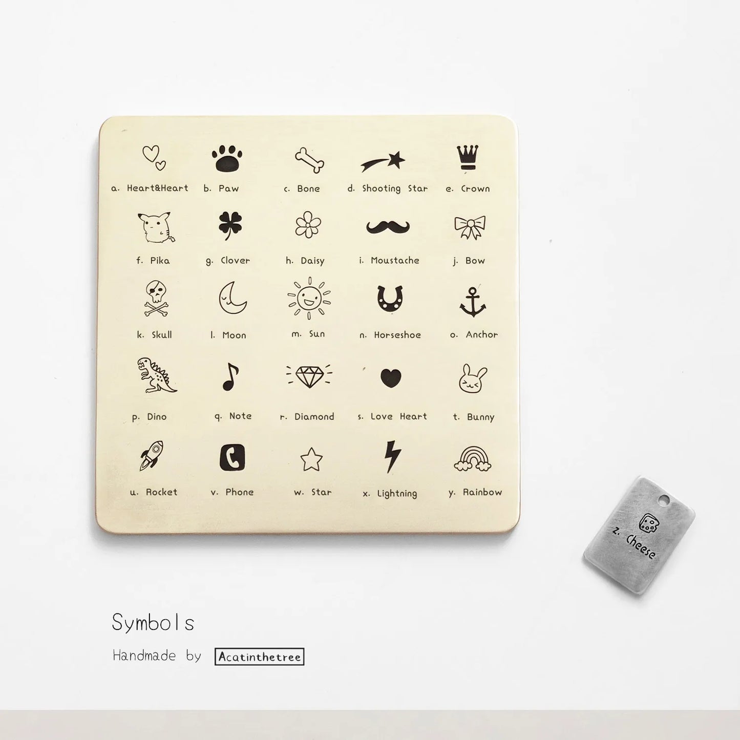 Personalized Pet ID Tag - Custom Engraved Metal Charm with Cute Symbols - ZOOMNSTORE