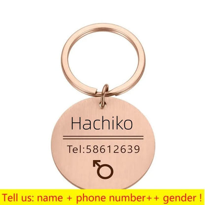 Personalized Pet ID Tag - Engraved Dog Cat Collar Charm - ZOOMNSTORE