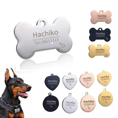 Personalized Pet ID Tag - Engraved Dog Cat Collar Charm - ZOOMNSTORE