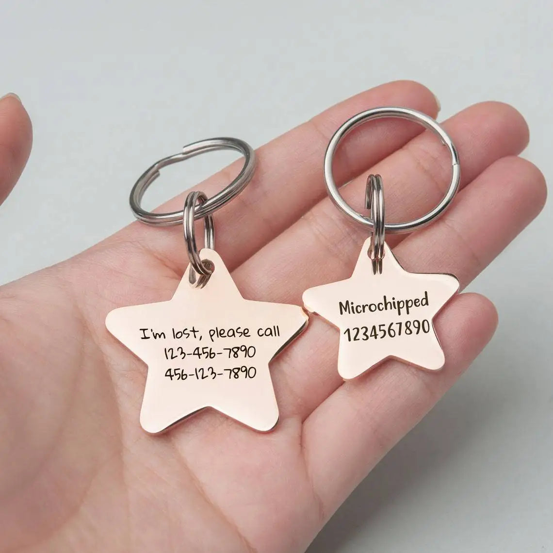 Personalized Pet ID Tag - Engraved Dog Cat Collar Charm - ZOOMNSTORE