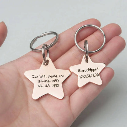 Personalized Pet ID Tag - Engraved Dog Cat Collar Charm - ZOOMNSTORE