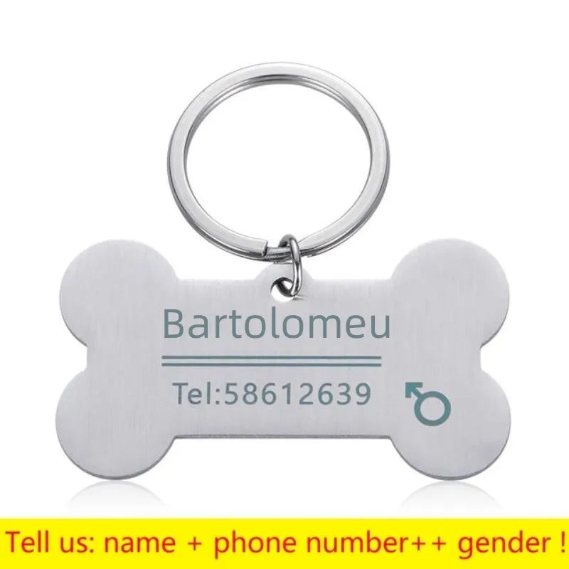 Personalized Pet ID Tag - Engraved Dog Cat Collar Charm - ZOOMNSTORE