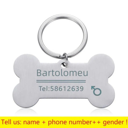 Personalized Pet ID Tag - Engraved Dog Cat Collar Charm - ZOOMNSTORE