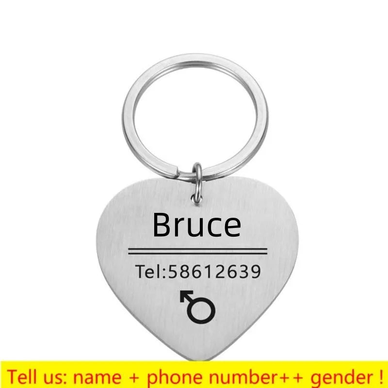 Personalized Pet ID Tag - Engraved Dog Cat Collar Charm - ZOOMNSTORE