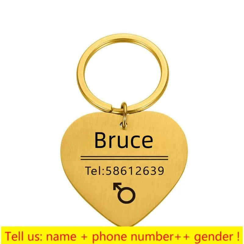 Personalized Pet ID Tag - Engraved Dog Cat Collar Charm - ZOOMNSTORE