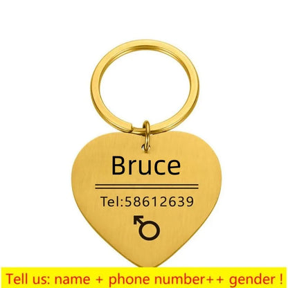 Personalized Pet ID Tag - Engraved Dog Cat Collar Charm - ZOOMNSTORE