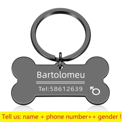 Personalized Pet ID Tag - Engraved Dog Cat Collar Charm - ZOOMNSTORE