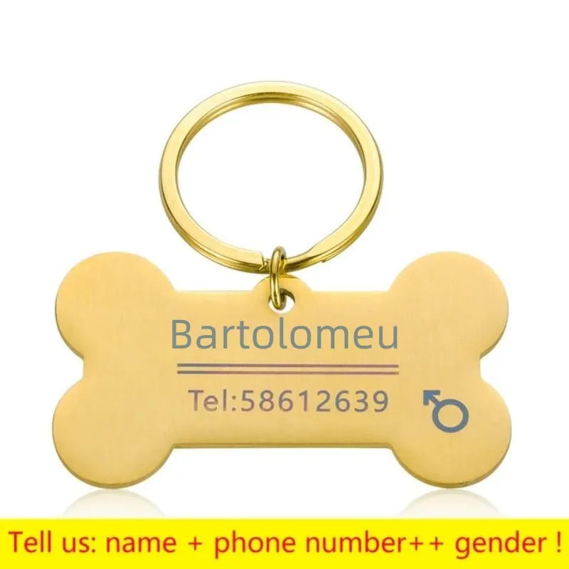 Personalized Pet ID Tag - Engraved Dog Cat Collar Charm - ZOOMNSTORE
