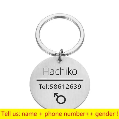 Personalized Pet ID Tag - Engraved Dog Cat Collar Charm - ZOOMNSTORE