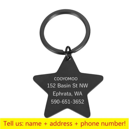 Personalized Pet ID Tag - Engraved Dog Cat Collar Charm - ZOOMNSTORE