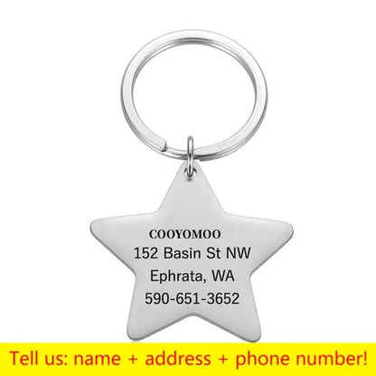 Personalized Pet ID Tag - Engraved Dog Cat Collar Charm - ZOOMNSTORE