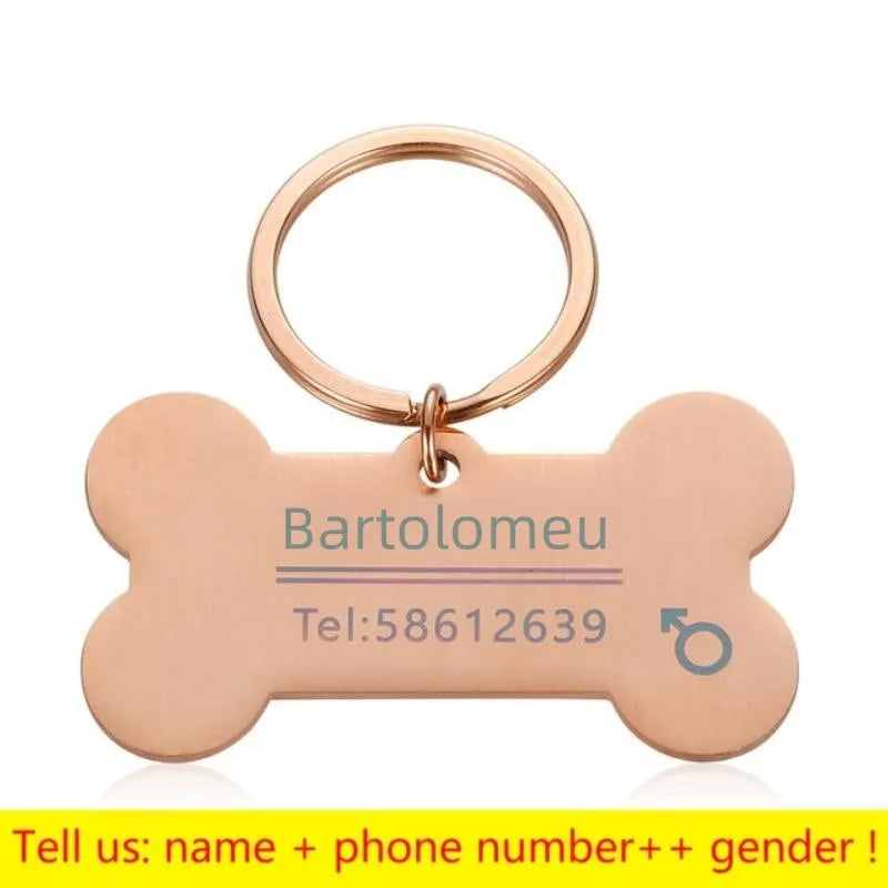 Personalized Pet ID Tag - Engraved Dog Cat Collar Charm - ZOOMNSTORE