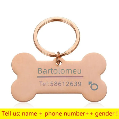 Personalized Pet ID Tag - Engraved Dog Cat Collar Charm - ZOOMNSTORE