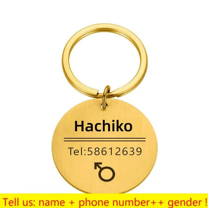 Personalized Pet ID Tag - Engraved Dog Cat Collar Charm - ZOOMNSTORE