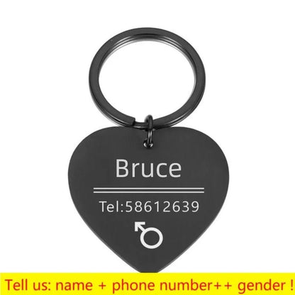 Personalized Pet ID Tag - Engraved Dog Cat Collar Charm - ZOOMNSTORE