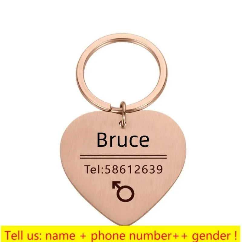 Personalized Pet ID Tag - Engraved Dog Cat Collar Charm - ZOOMNSTORE