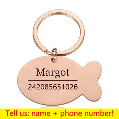 Personalized Pet ID Tag - Engraved Dog Cat Collar Charm - ZOOMNSTORE