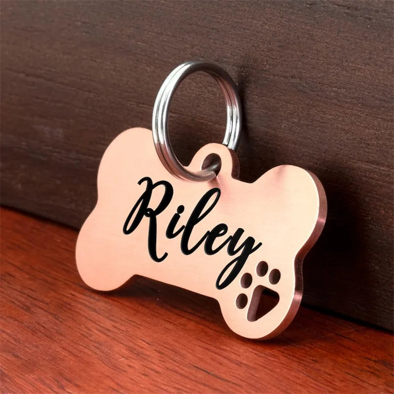 Personalized Stainless Steel Dog ID Tag - Customized Pet Name Tag - ZOOMNSTORE
