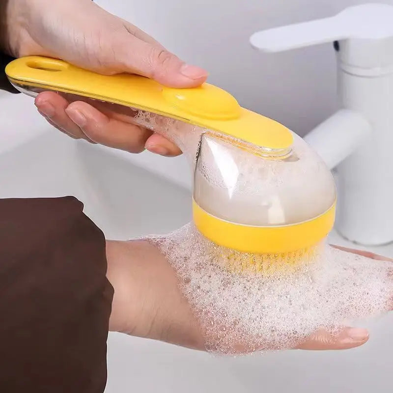 Pet Bath Brush – Silicone Dog Grooming Tool With Shampoo Dispenser & Soft Bristles - ZOOMNSTORE