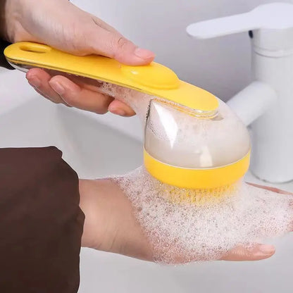 Pet Bath Brush – Silicone Dog Grooming Tool With Shampoo Dispenser & Soft Bristles - ZOOMNSTORE