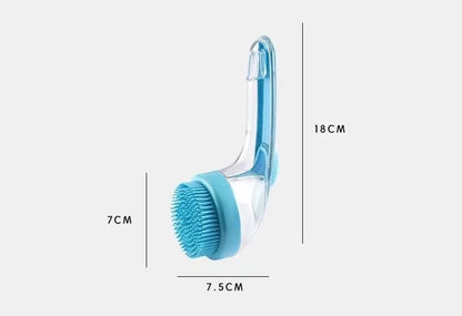 Pet Bath Brush – Silicone Dog Grooming Tool With Shampoo Dispenser & Soft Bristles - ZOOMNSTORE