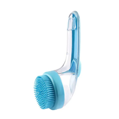 Pet Bath Brush – Silicone Dog Grooming Tool With Shampoo Dispenser & Soft Bristles - ZOOMNSTORE