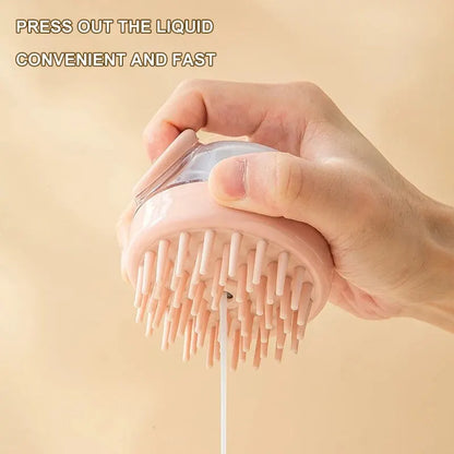 Pet Bath Brush – Soft Silicone Dog Grooming Brush With Shampoo Dispenser & Massage - ZOOMNSTORE
