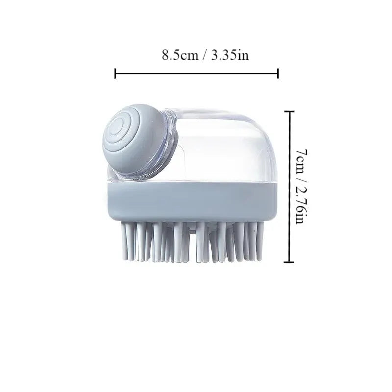 Pet Bath Brush – Soft Silicone Dog Grooming Brush With Shampoo Dispenser & Massage - ZOOMNSTORE