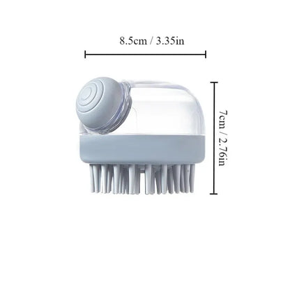 Pet Bath Brush – Soft Silicone Dog Grooming Brush With Shampoo Dispenser & Massage - ZOOMNSTORE