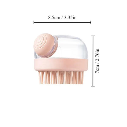 Pet Bath Brush – Soft Silicone Dog Grooming Brush With Shampoo Dispenser & Massage - ZOOMNSTORE