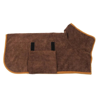 Pet Bathrobe Towel - Fast Drying Microfiber Dog Robe | Adjustable Absorbent Coat - ZOOMNSTORE