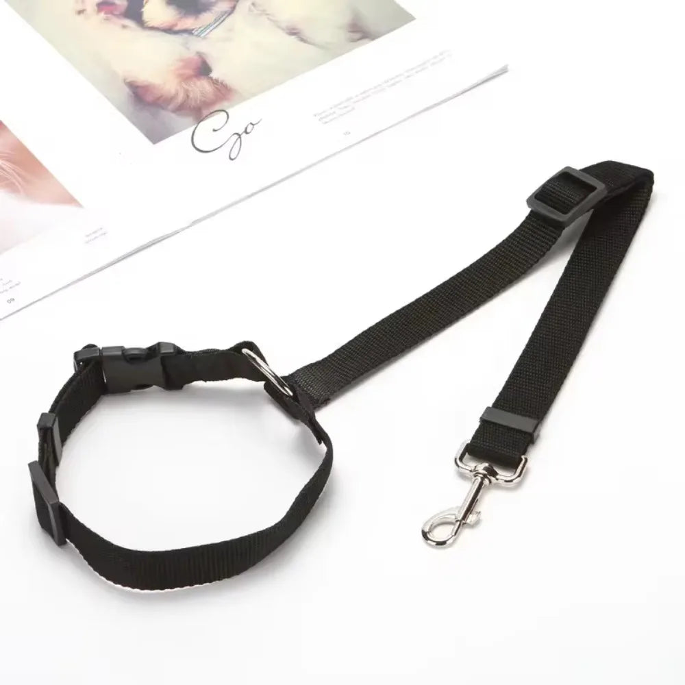 Adjustable Two-in-One Pet Car Seat Belt  Leash - Nylon Dog Safety Harness - ZOOMNSTORE