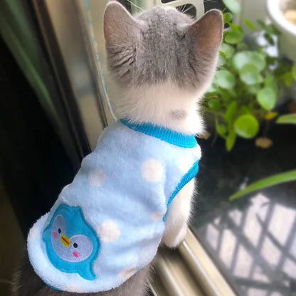 Pet Dog Clothes - Warm Fleece Dog Vest & Cozy Cat Sweater for Small Dogs - ZOOMNSTORE