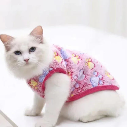 Pet Dog Clothes - Warm Fleece Dog Vest & Cozy Cat Sweater for Small Dogs - ZOOMNSTORE